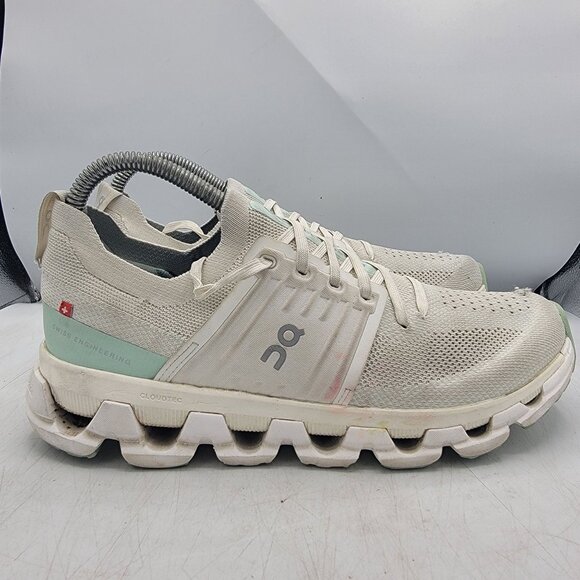 On Cloudswift 3 Womens Size 8 White Green Shoes Running Walking Sneaker Comfort main image 3